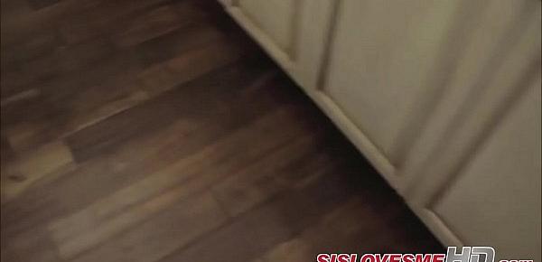  ► CAM4DUO.com ◄ Teen doing a blowjob in the kitchen POV